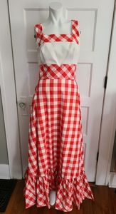 Vintage gingham maxi dress